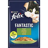 Влажный корм FELIX Fantastic для взрослых кошек кусочки в желе с кроликом 85 г