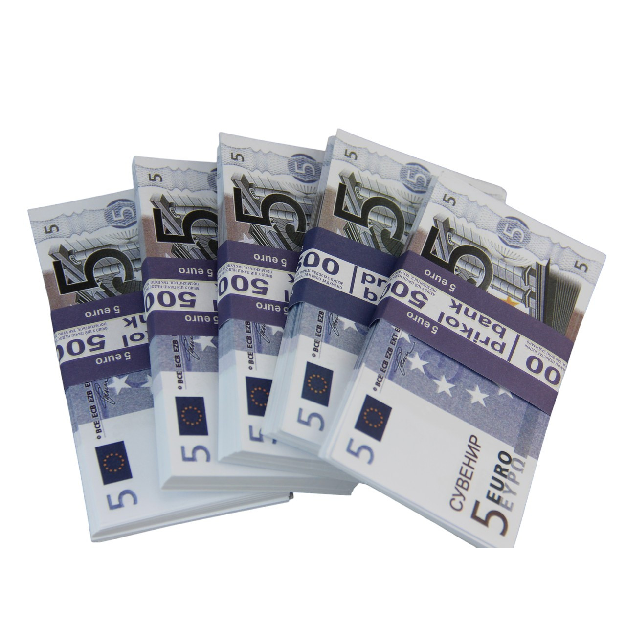Сувенірні гроші 5 € Євро 80шт, фото 1