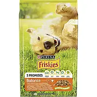 Сухой корм FRISKIES Balance для взрослых собак с курицей, говядиной и овощами 10 кг