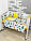 Комплект постільної білизни на три сторони ліжечка 120х60 см 13 пр. - Левенята жовті, фото 2