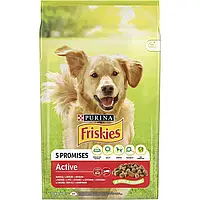 Сухой корм FRISKIES Active для взрослых собак с повышенной активностью с говядиной 10 кг