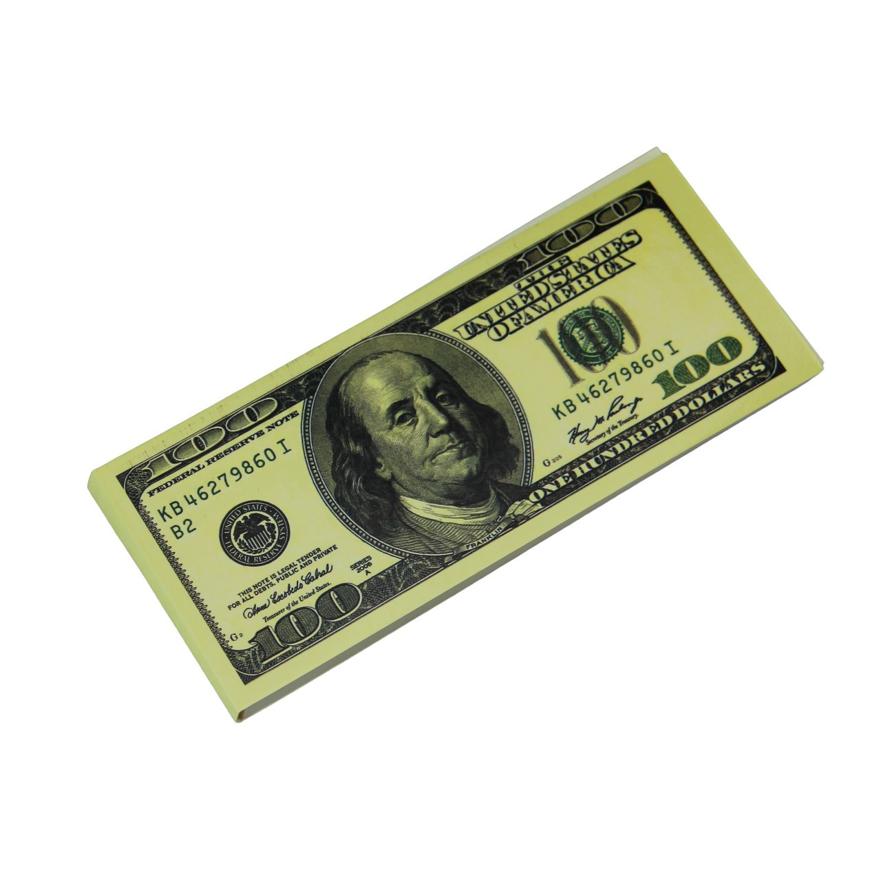 Блокнот для нотаток 100 $ клейовий, старого зразка, фото 1