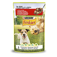 Влажный корм FRISKIES Adult для взрослых собак кусочки в соусе с говядиной и картофелем 100 г