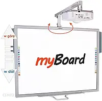 Проекційний екран (інтерактивна дошка) Myboard Interaktywny Silver 84''C Canon Lv X310St Oraz i Sound Amp 32