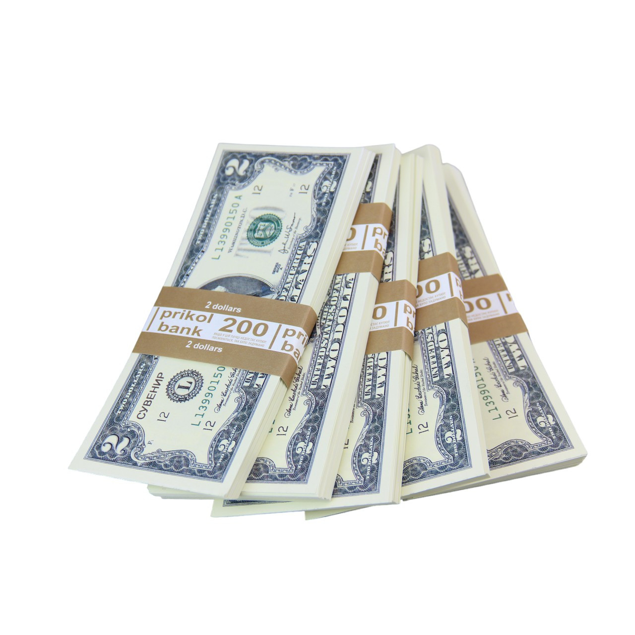 Сувенірні гроші 2 $ Долар 80 шт, фото 1