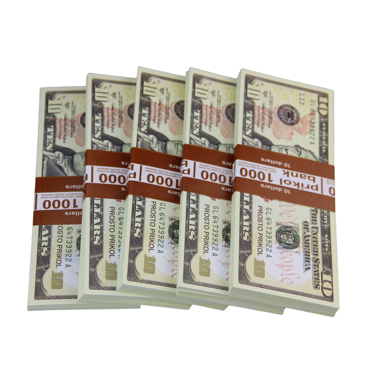 Сувенірні гроші 10 $ Долар 80 шт, фото 1