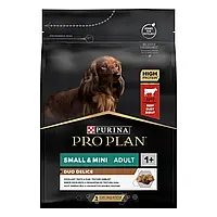 Сухой корм PRO PLAN Small&Mini Adult 1+ Duo Delice для взрослых собак мелких пород с говядиной 2.5 кг