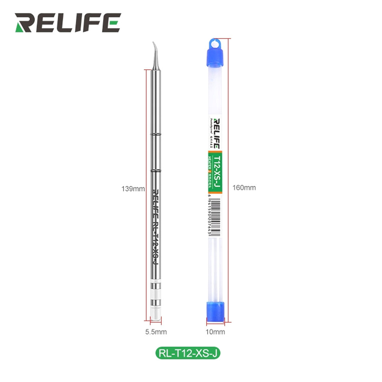Жало паяльника RELIFE RL-T12-XS-J (вигнутий короткий)