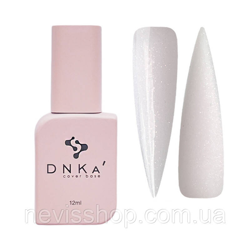База камуфлююча DNKa Cover Base 0042 Sparkling. холодний молочно-рожевий з блискітками опал. 12 мл