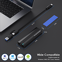 Зовнішня кишеня для M2 SSD NVMe PCIe USB 3.1 Type-C Deepfox HD2N Original, фото 8