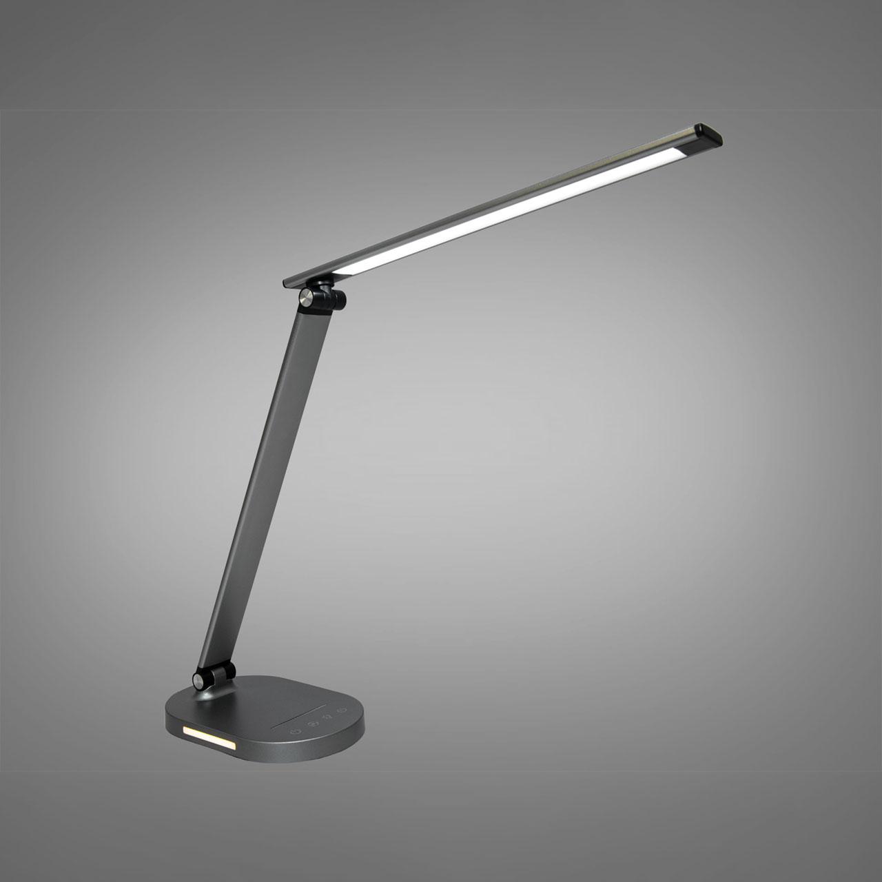 Настільна лампа світлодіодна сенсорна 6 Вт колір каркаса сірий D-6614GR, фото 1