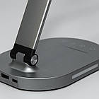 Настільна лампа світлодіодна сенсорна 6 Вт колір каркаса сірий D-6614GR, фото 5