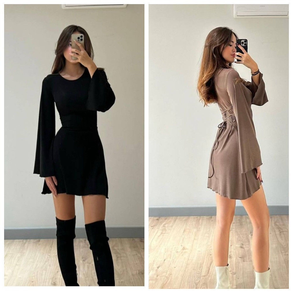 Ідеальна  базова сукня - тканина рубчик, фото 1