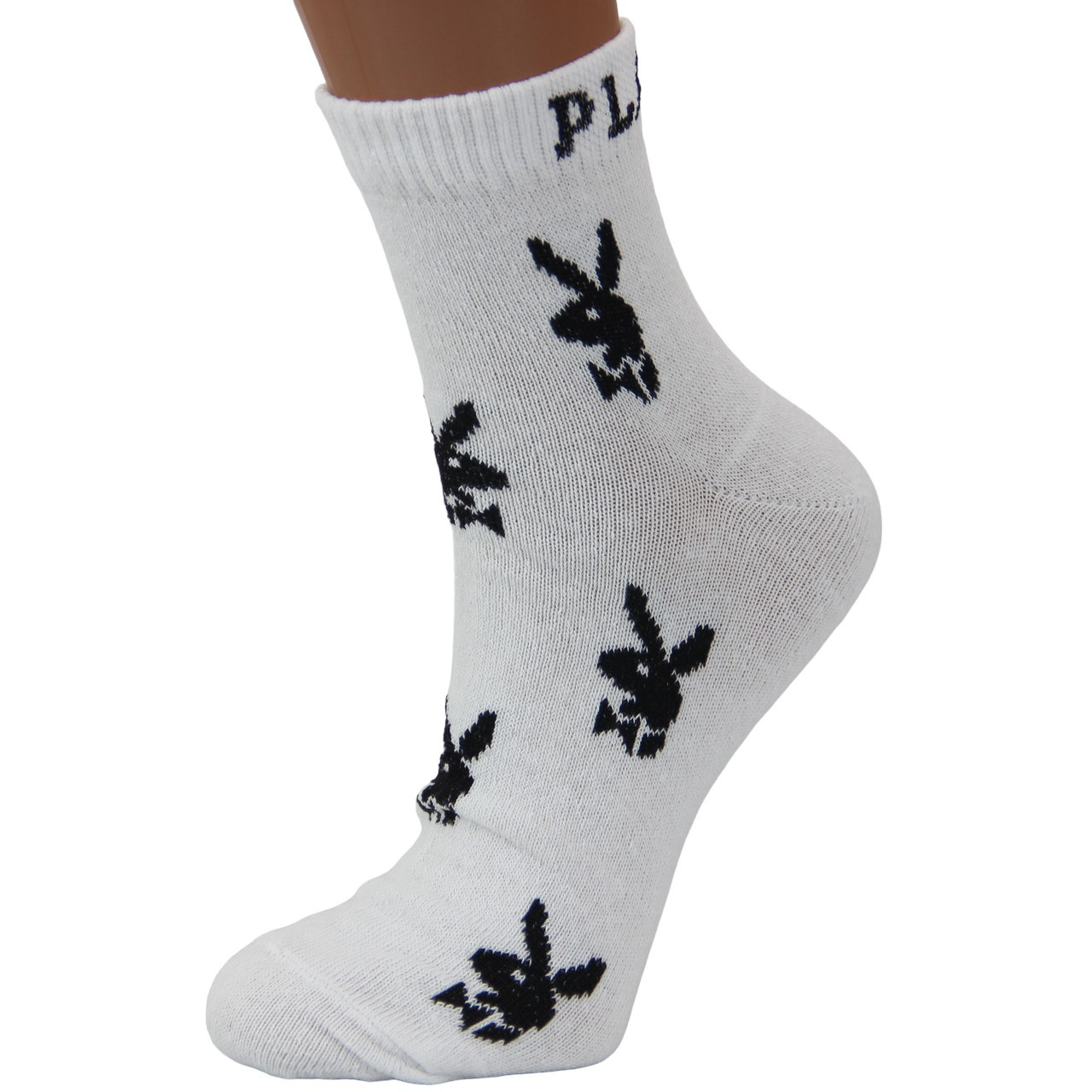 Шкарпетки жіночі середні демісезонні 23-25 розмір (35-38 взуття)  Зайчики білий