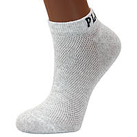Шкарпетки жіночі короткі літні Зайчики сітка 23-25 розмір (35-38 взуття) світло-сірий