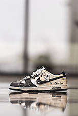 Чоловічі кросівки Nike Dunk Low Robinson Black White Beige ALL14558, фото 3