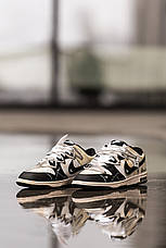 Чоловічі кросівки Nike Dunk Low Robinson Black White Beige ALL14558, фото 4