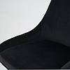 Чорний стілець Інтарсіо HUGO з металевими ніжками та оксамитовою оббивкою, фото 4