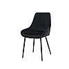 Чорний стілець Інтарсіо HUGO з металевими ніжками та оксамитовою оббивкою, фото 7
