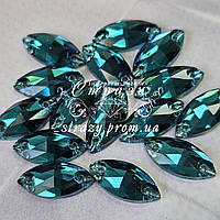 Стрази пришивні Маркіз 7*15мм. Blue Zircon DeLux