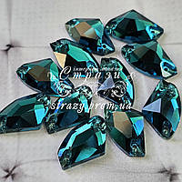 Стрази пришивні Топірець 12*19мм. Blue Zircon DeLux