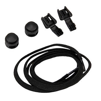 Еластичні ледачі шнурки KIWI 100 см чорні