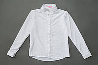 Рубашка для девочки с длинным рукавом SmileTime Soft, белая