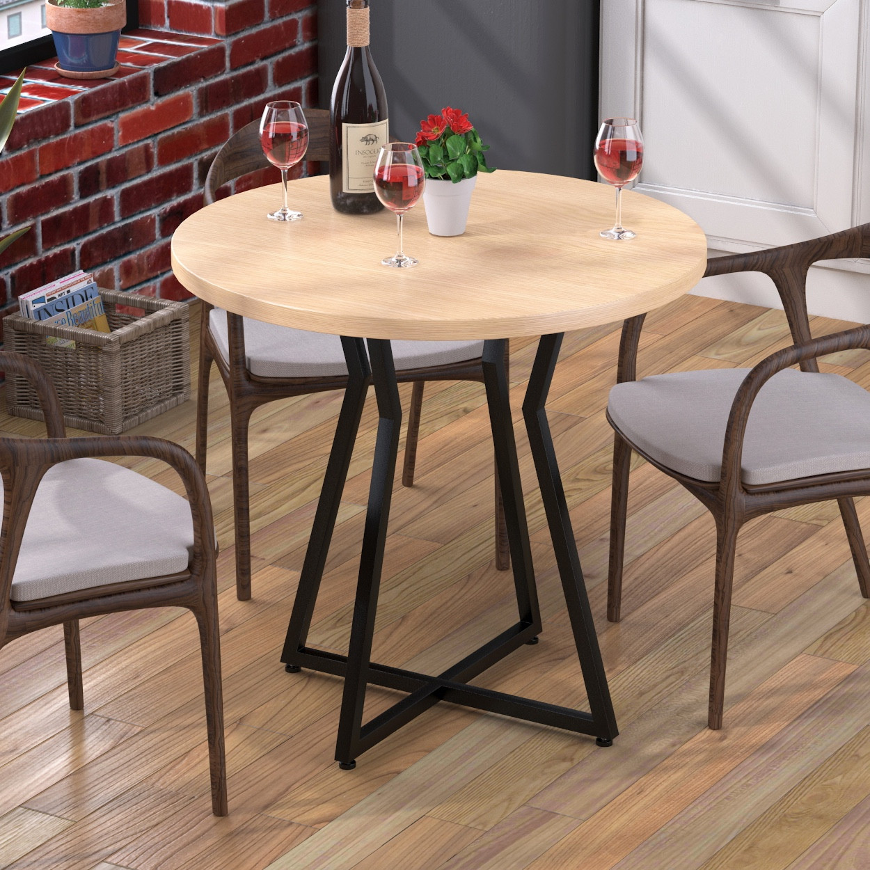 Круглий обідній стіл Кейтлін TM Loft design