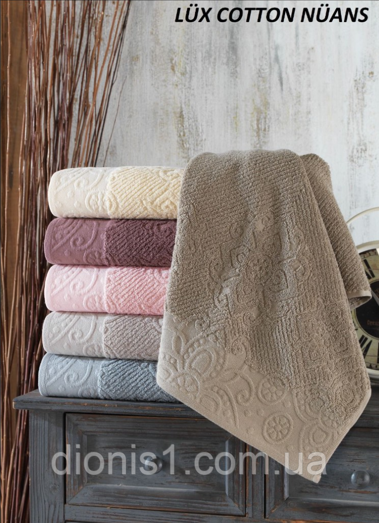 Лицьовий махровий рушник Vip Cotton 6 шт. в уп. Розмір 50х90 — 100% бавовна. Туреччина