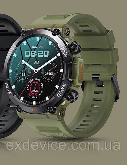 Смарт-годинник чоловічий MELANDA 1.39 inch з підтримкою Bluetooth 5.0 колір зелений
