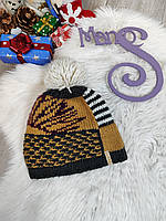 Детская зимняя шапка с пампоном Termit разноцветная Размер 56