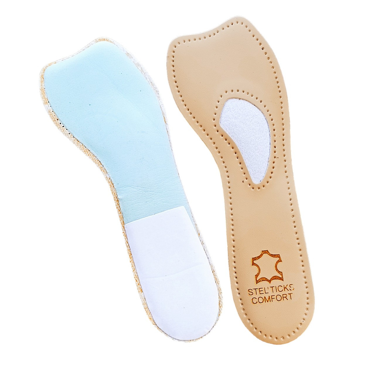 Напівстільник ортопедичний для модельного взуття з каблуком Stel Ticks Comforte 22 см Тілесний