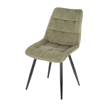 Оливковий стілець Інтарсіо CHARLIE з металевими ніжками та тканинною оббивкою