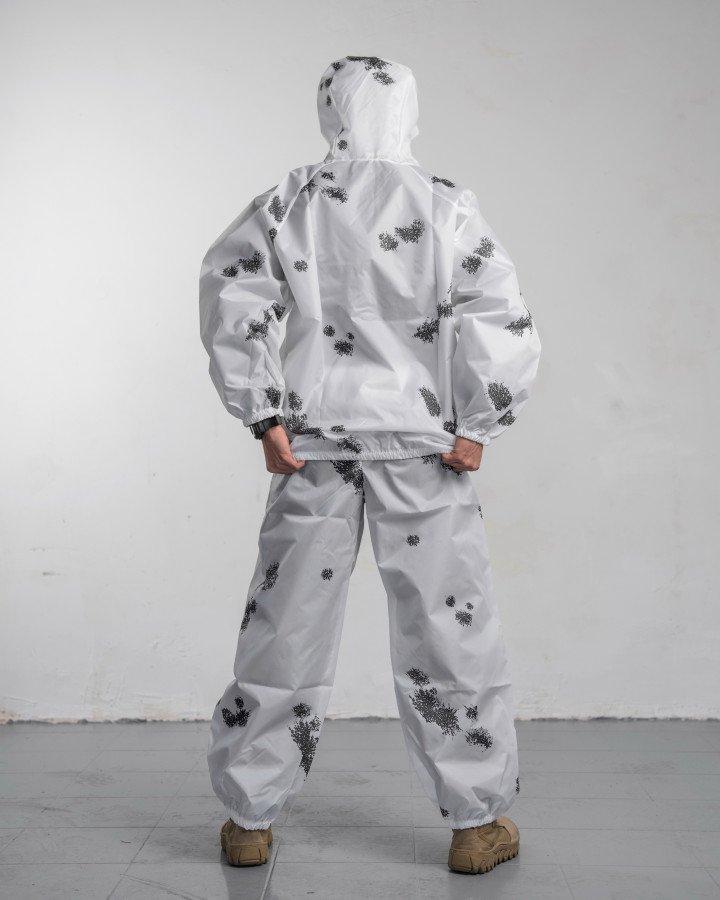 Тактический максхалат Клякса, зимний маскировочный костюм, прочный дождевик из палаточной ткани - фото 5 - id-p2072085221