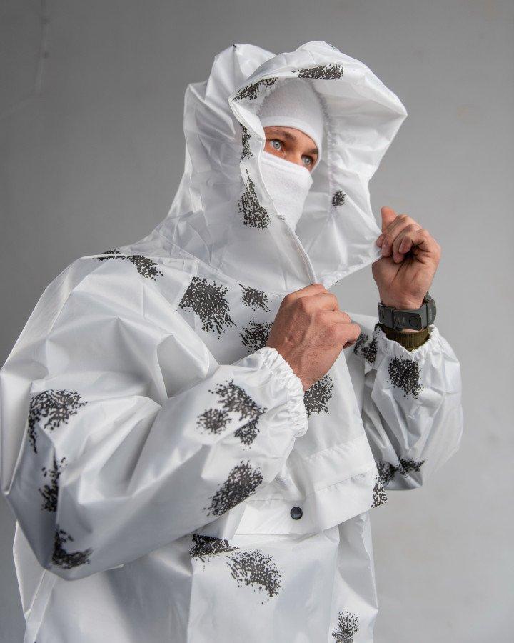 Тактический максхалат Клякса, зимний маскировочный костюм, прочный дождевик из палаточной ткани - фото 6 - id-p2072085221
