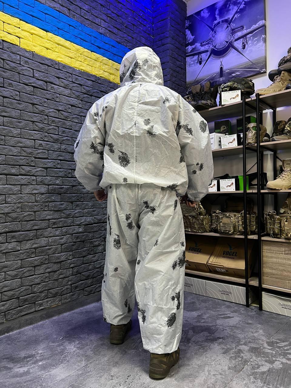 Тактический максхалат Клякса, зимний маскировочный костюм, прочный дождевик из палаточной ткани - фото 8 - id-p2072085221