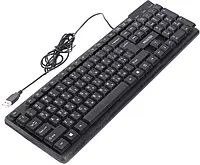Клавіатура дротова Maxxter KBM-U01-UA USB Black з кирилицею, для офісу та дому