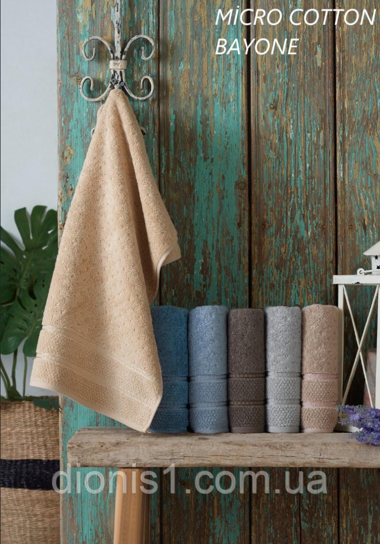 Лазневий рушник махровий дуже щільний Micro Cotton розмір 70х140, 6 шт. в пакованні, Туреччина