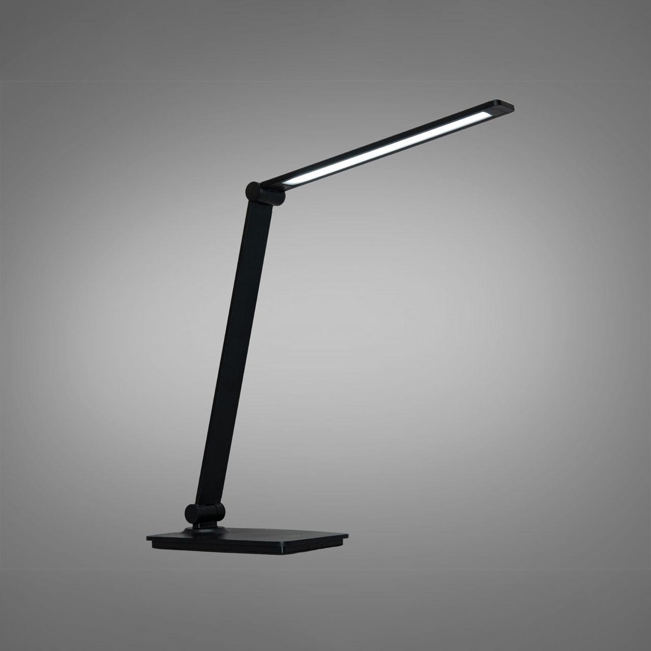 Настільна лампа світлодіодна сенсорна 8 Вт колір каркаса чорний D-195A BK charge, фото 1