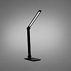 Настільна лампа світлодіодна сенсорна 8 Вт колір каркаса чорний D-195A BK charge, фото 3