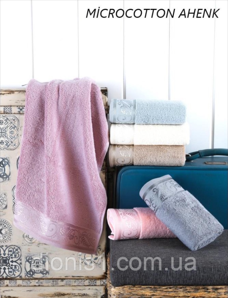 Лазневий рушник махровий дуже щільний Micro Cotton розмір 70х140, 6 шт. в пакованні, Туреччина