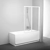 Шторка для ванни двохелементна VS2 105 Transparent, (796M0100Z1) RAVAK