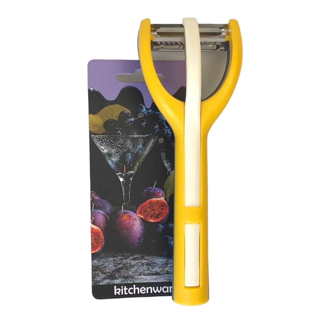 Універсальний ніж для чищення овочів і фруктів Kitchenware 3в1 19 см, фото 1