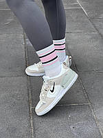 Женские кроссовки Nike SB Dunk Low Disrupt 2 « PALE IVORY » (бело-серые) красивые кроссы весна-лето Y14384