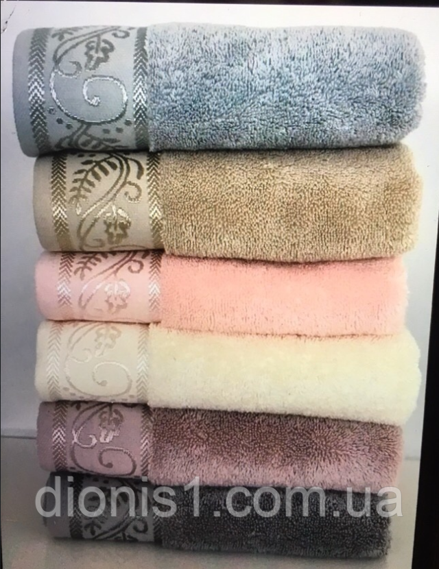 Лазневий рушник махровий дуже щільний Micro Cotton розмір 70х140, 6 шт. в пакованні, Туреччина, фото 1