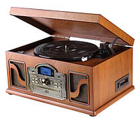 Деревянный Грамофон Проигрыватель Lauson CL146 Радио CD USB Mp3 SD + Пульт EAE