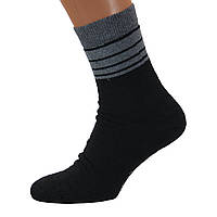 Носки мужские махровые высокие 27-29 размер (41-44 обувь) Элит Полоса зимние, темные цвета