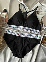 S/M/L Комплект спортивного женского нижнего белья в черном цвете