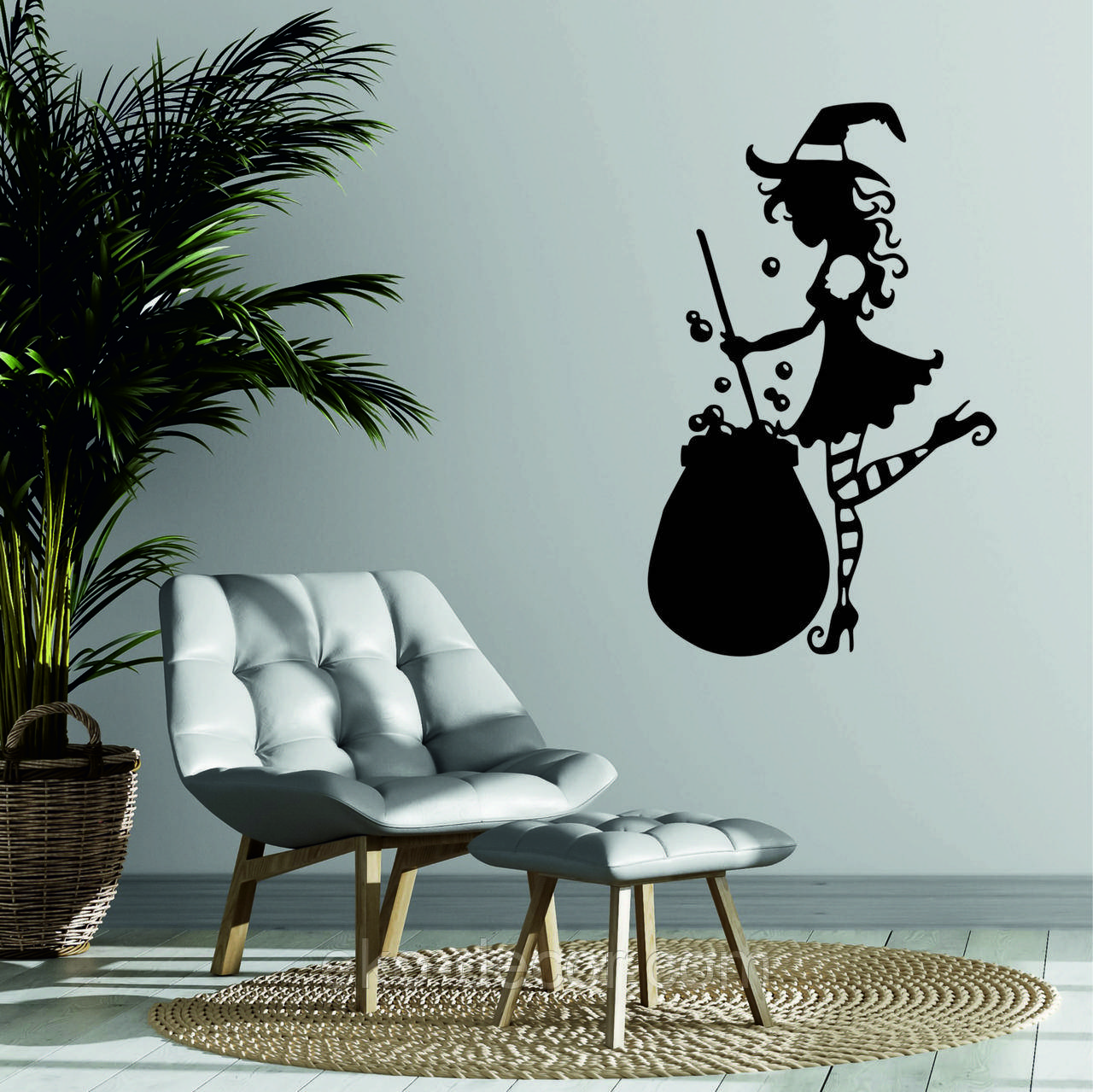 Декоративне настінне 3D Панно «Відьма», Декор на стіну з об'ємом, фото 1