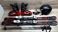Лыжи NORDICA 110см сапоги 22 см размер 34-35,шлем,палки,очки
